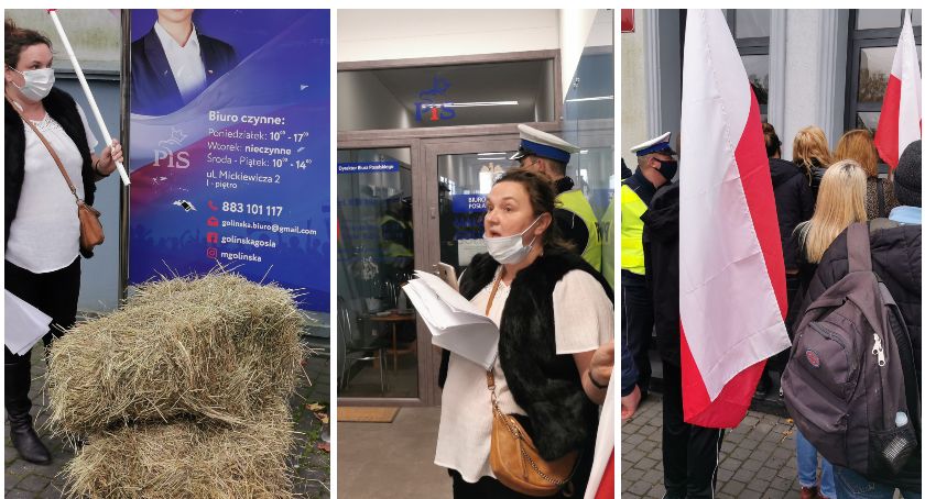 Rolnicy protestowali. W Szczecinku odbili się od drzwi i telefonu