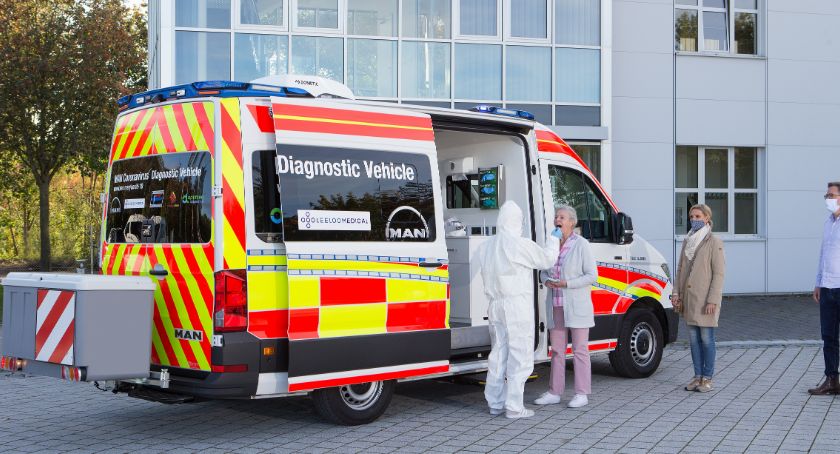 MAN TGE - pojazd diagnostyczny do wykonywania testów koronawirusa 
