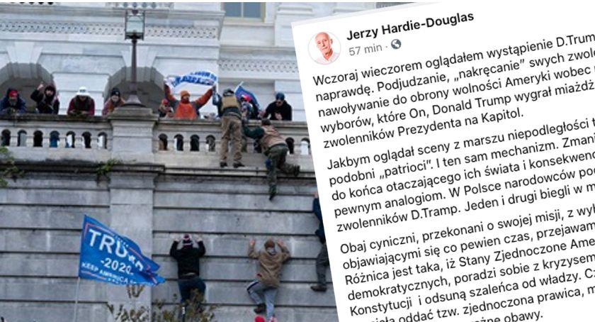 Poseł KO: Ta sama tłuszcza, podobni „patrioci”. Zamieszki w Waszyngtonie niczym Marsz Niepodległości? 