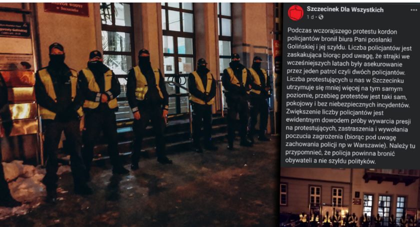 Protest Kobiet w Szczecinku. Za mało demonstrujących, za dużo policji?