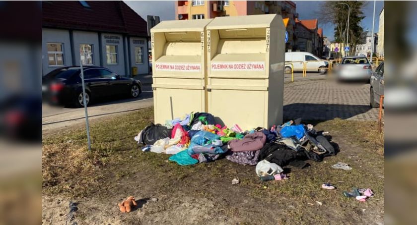 Odzież nie mieści się w pojemniku? Nie kładź obok, bo mandat