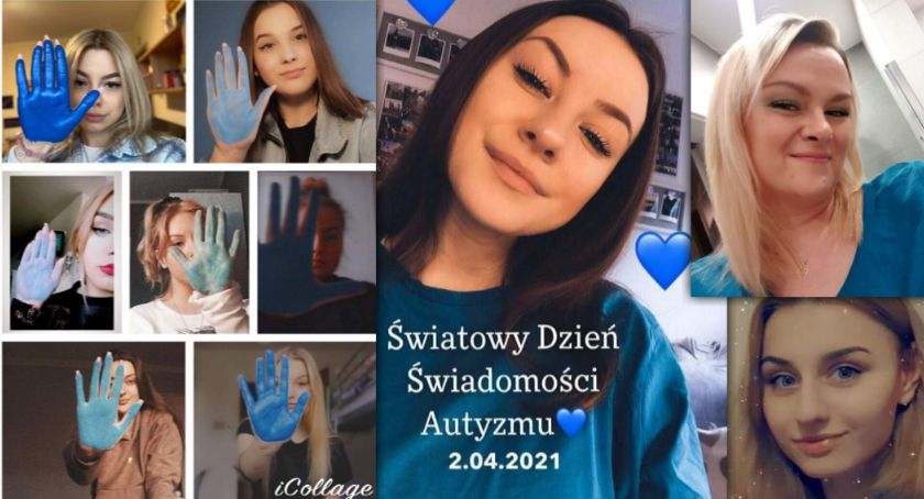 Uczniowie ze Szczecinka wsparli osoby z autyzmem. Oczywiście, na niebiesko