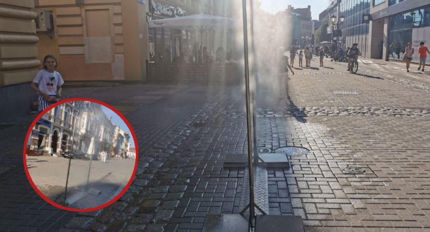 Na ochłodę - trochę deszczu. Ale tylko na deptaku
