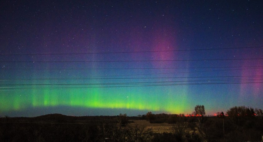 Przepiękna zorza polarna w Szczecinku!