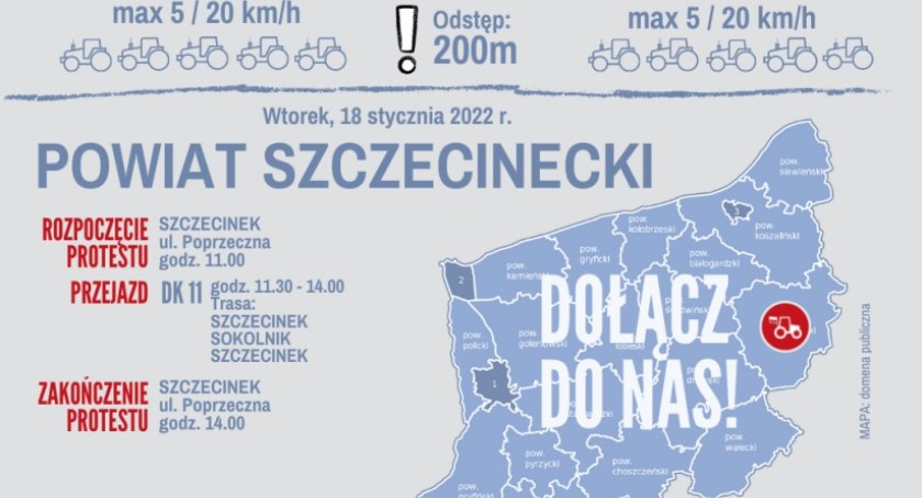 Rolnicy protestują i chcą wyjechać na ulice. Utrudnienia możliwe także w Szczecinku