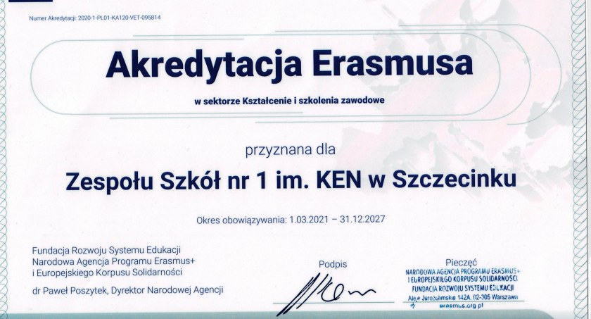 Erasmus? Yes, please! ZS KEN z akredytacją