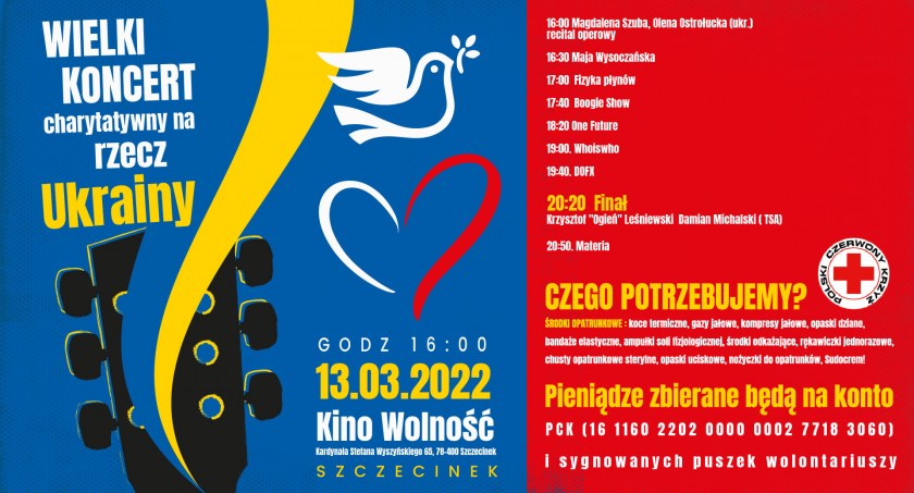 Muzycy dla Ukrainy. W Szczecinku odbędzie się charytatywny koncert