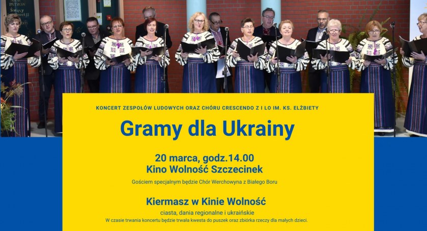 Koncert „Gramy dla Ukrainy” w Szczecinku. Już w niedzielę!