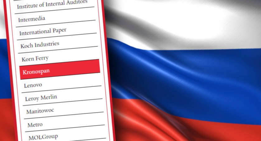 Kronospan na „liście wstydu” firm inwestujących w Rosji