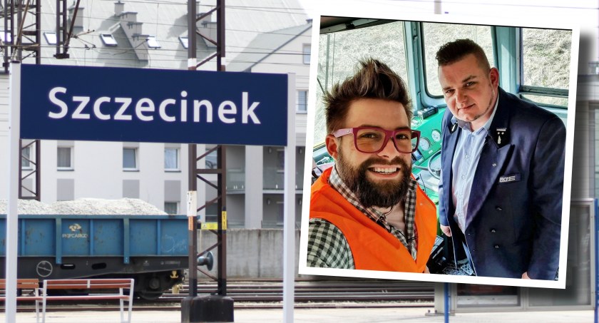 Znany youtuber w Szczecinku. Przedstawił pracę maszynisty pociągu