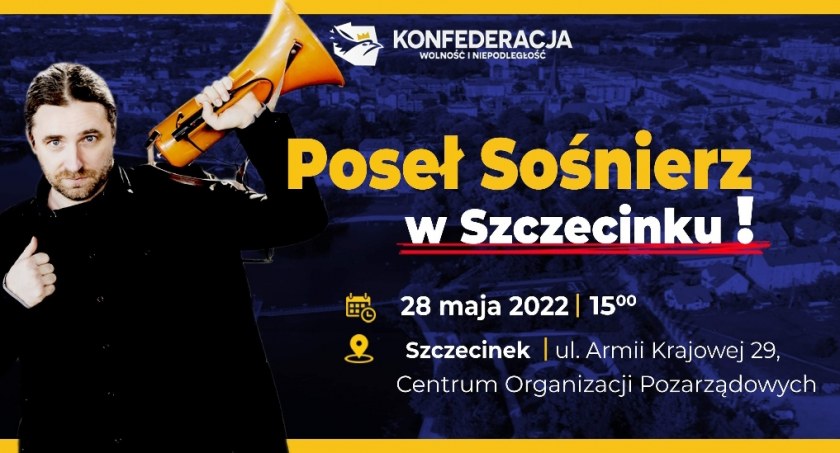 Poseł Dobromir Sośnierz odwiedzi Szczecinek