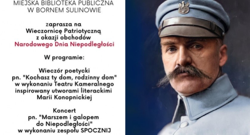 11 listopada: Zaproszenie na Wieczornicę Patriotyczną