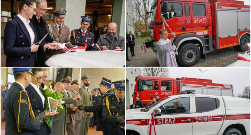 Szarfa, woda święcona i kwiaty. Strażacy w Szczecinku otrzymali nowe wozy [ZDJĘCIA]