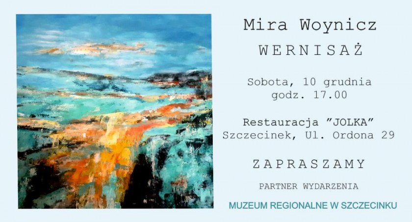 Wystawa prac Miry Woynicz. Zaproszenie na wernisaż