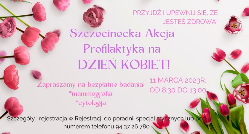 Bezpłatne badanie mammografii i cytologii z okazji Dnia Kobiet