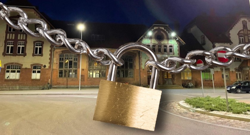 Dworzec PKP zamknięty na kłódkę. Nocą złodziej nie wejdzie