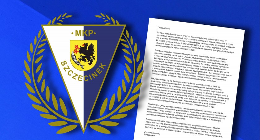Oświadczenie MKP Szczecinek. „Bierzemy pełną odpowiedzialność za sezon”