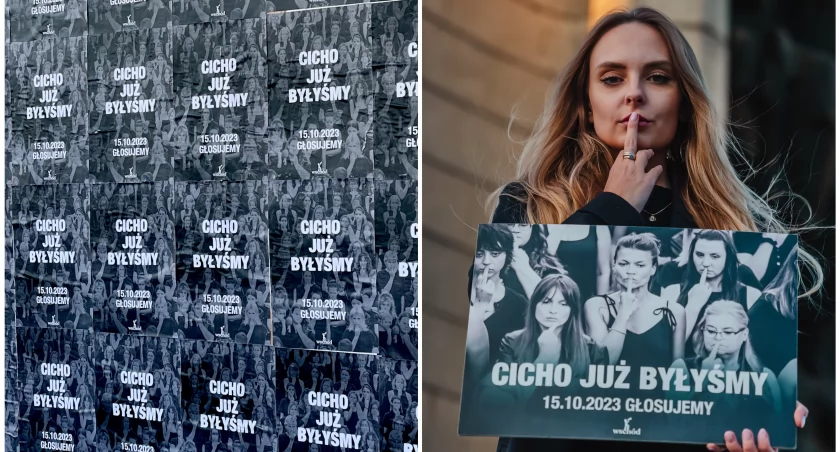 „Cicho już byłyśmy”. Plakaty również na ulicach Szczecinka