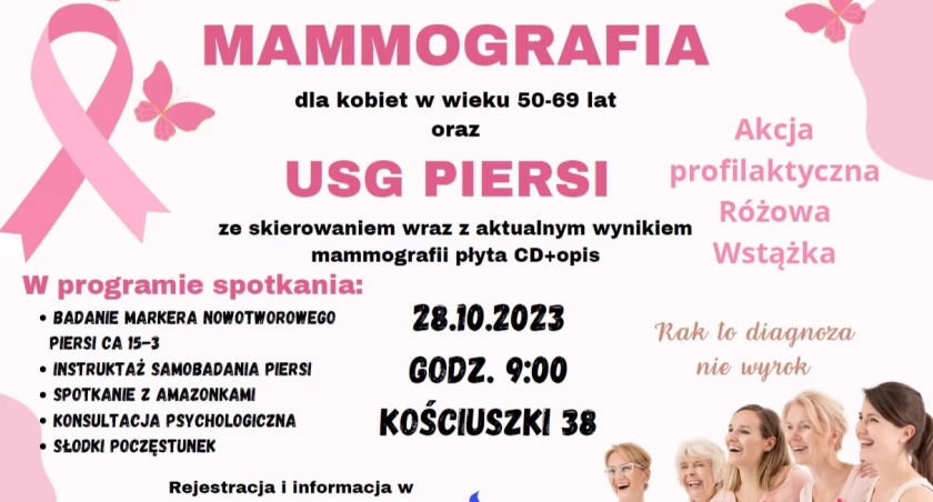 Szpital w Szczecinku zaprasza na bezpłatną mammografię i konsultacje