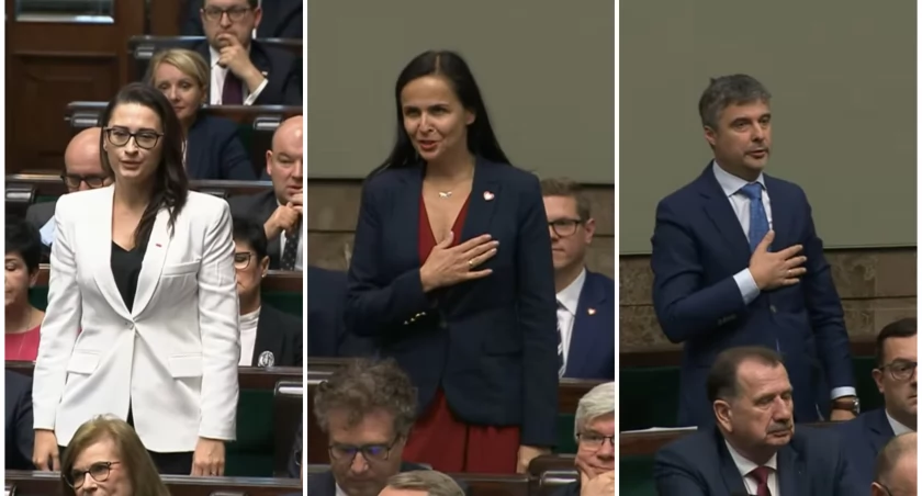 Posłowie Golińska, Rak, Lubczyk. Już po ślubowaniu
