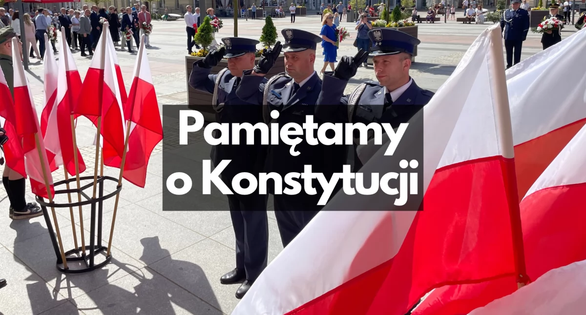 Uroczyście przed ratuszem. Bez aktualnego burmistrza, za to z następnym i starostą