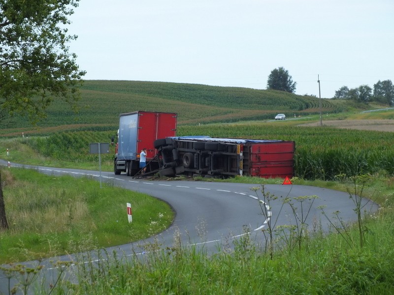 TIR zablokował DK20. Trasa jest już przejezdna