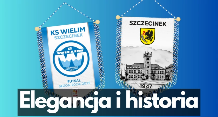 Wielim prezentuje swój proporczyk. Piękny, prawda?