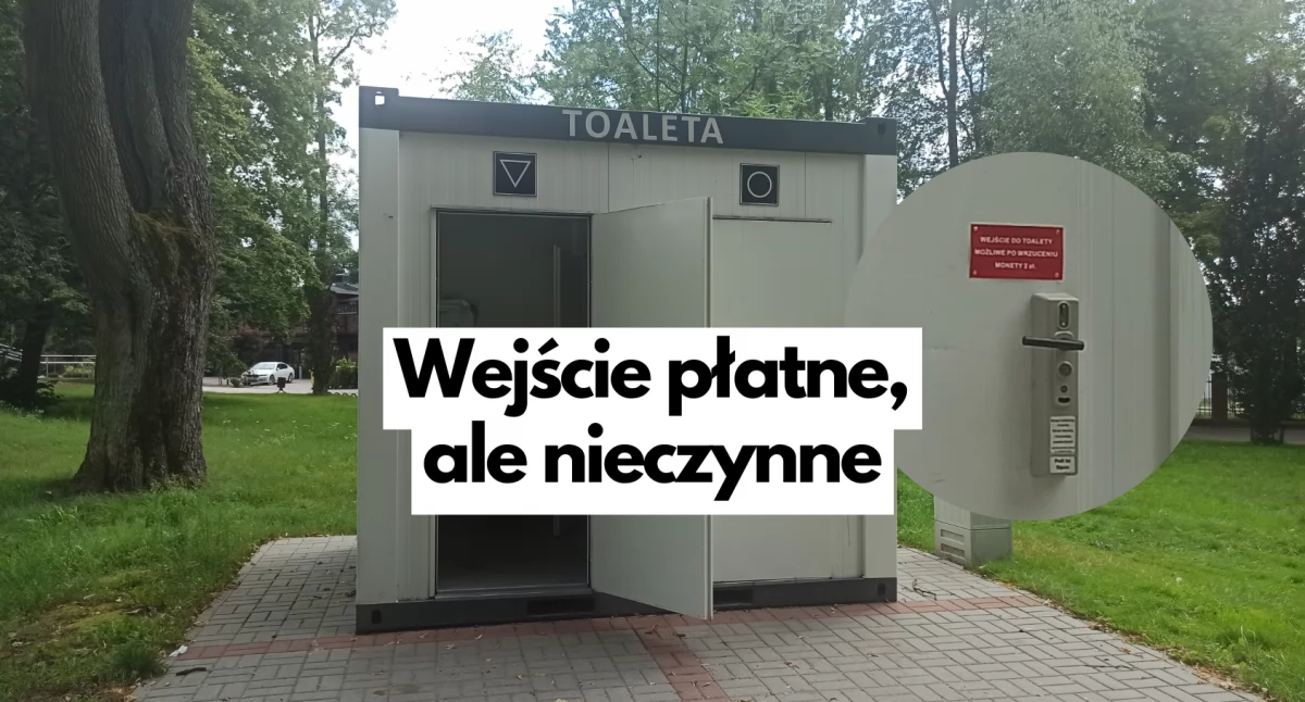 WC nieczynne, ale monety połyka