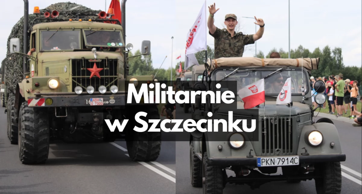 Militarne pojazdy na ulicach Szczecinka
