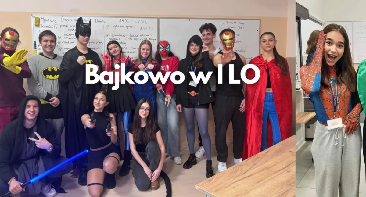 Spider-Man, Batman, Lara Croft w I LO. Dzień Postaci z Bajek