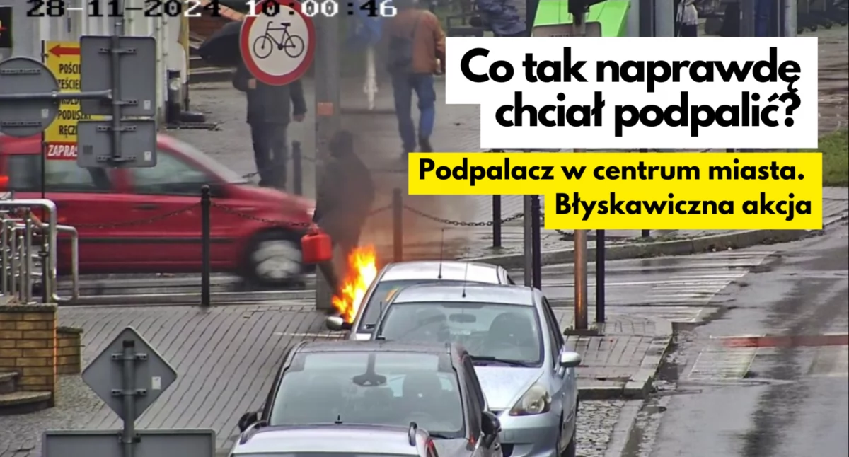 Trzydziestokilkuletni podpalacz w kominiarce. Chciał spalić lokal, czy samochody?