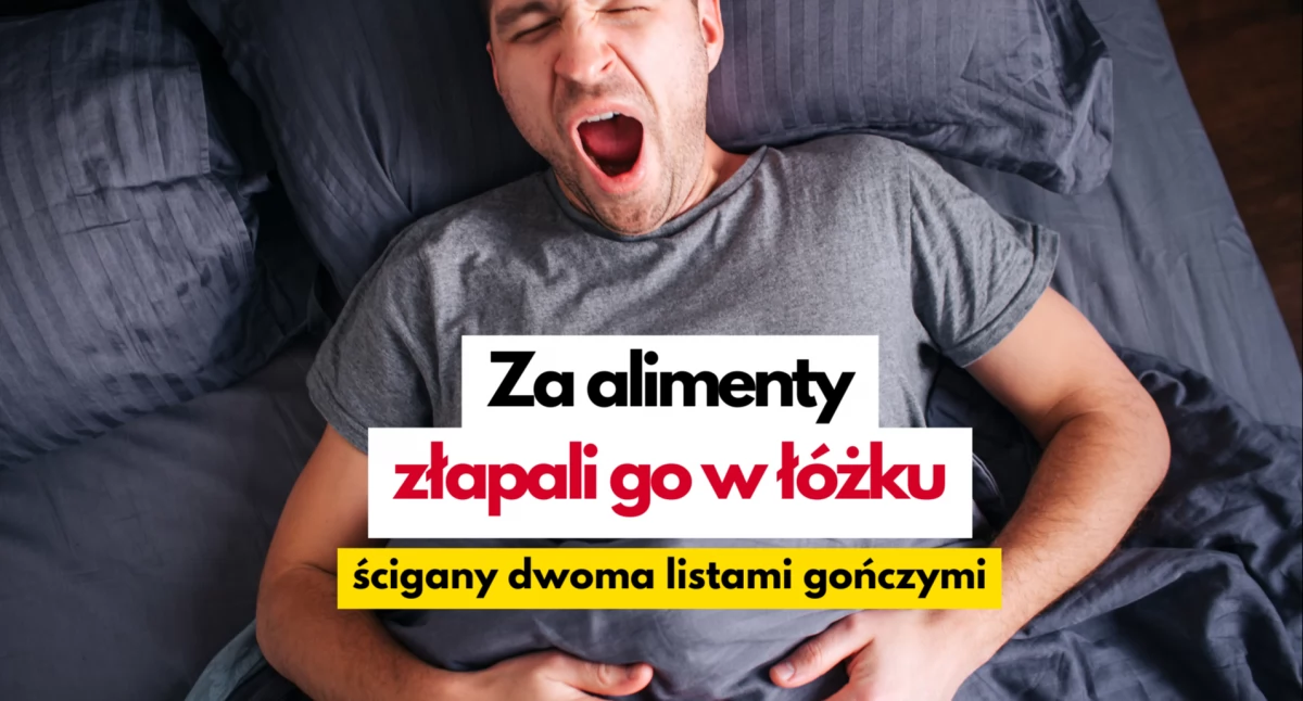 Alimenciarz złapany w łóżku