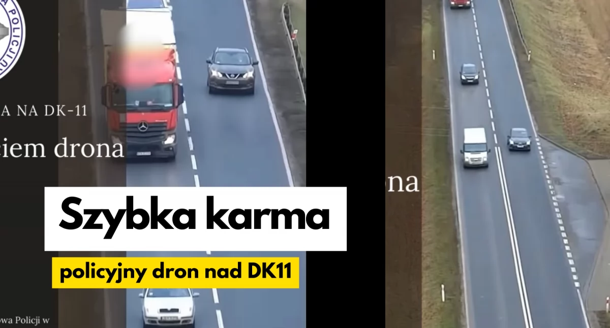 Policja potraktowała kierowców z góry. Dronem 