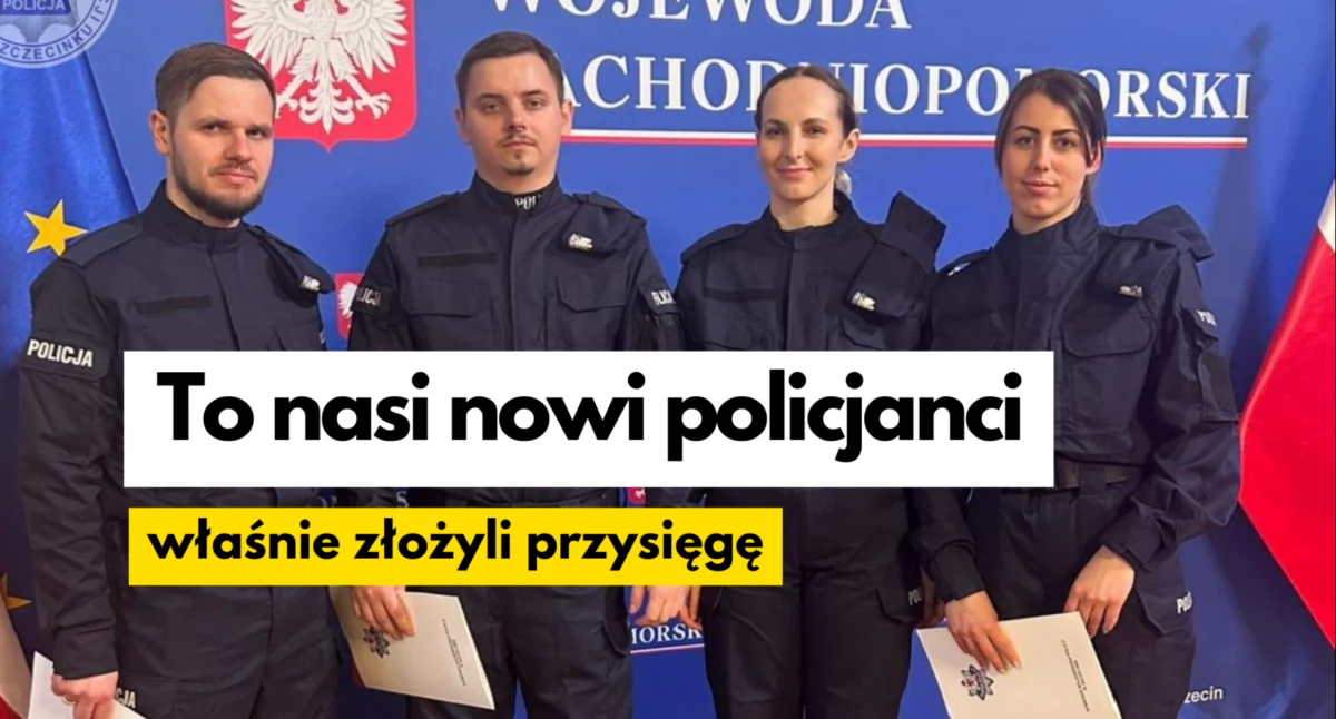 Nowi policjanci w Szczecinku. Właśnie złożyli ślubowanie