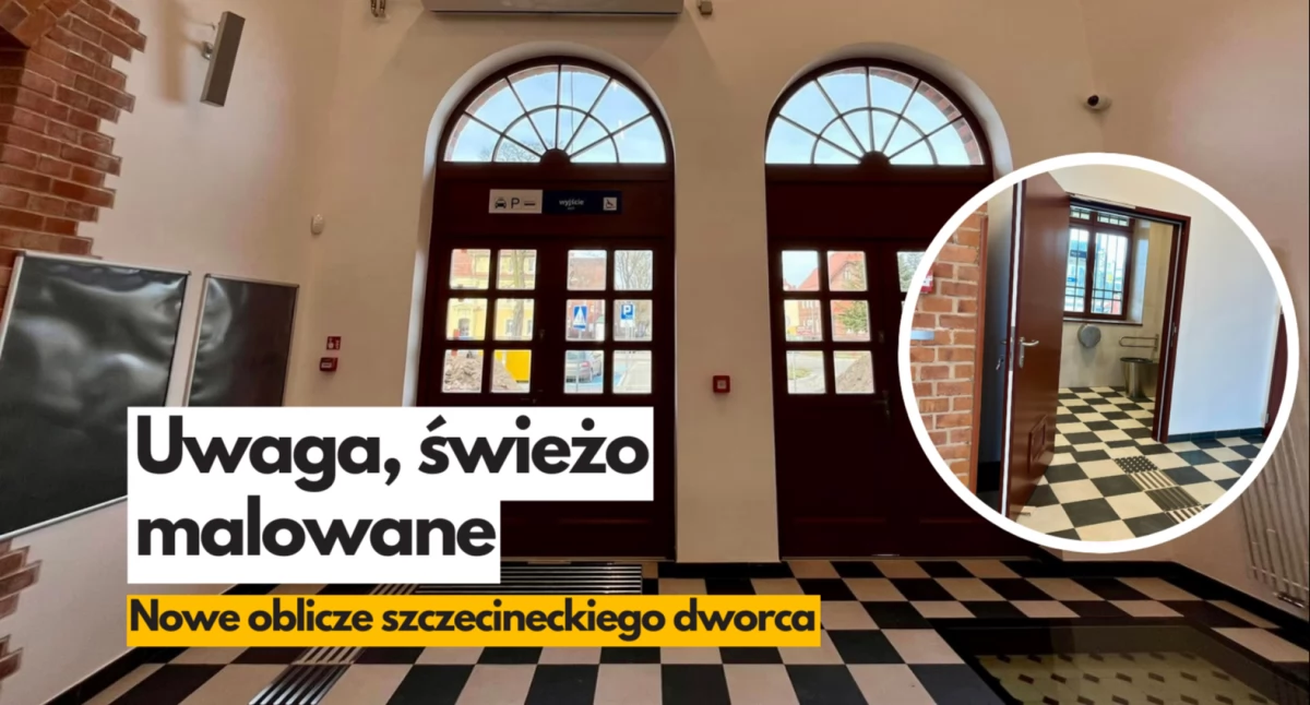 Na dworcu ładniutko. Niedługo otwarta poczekalnia