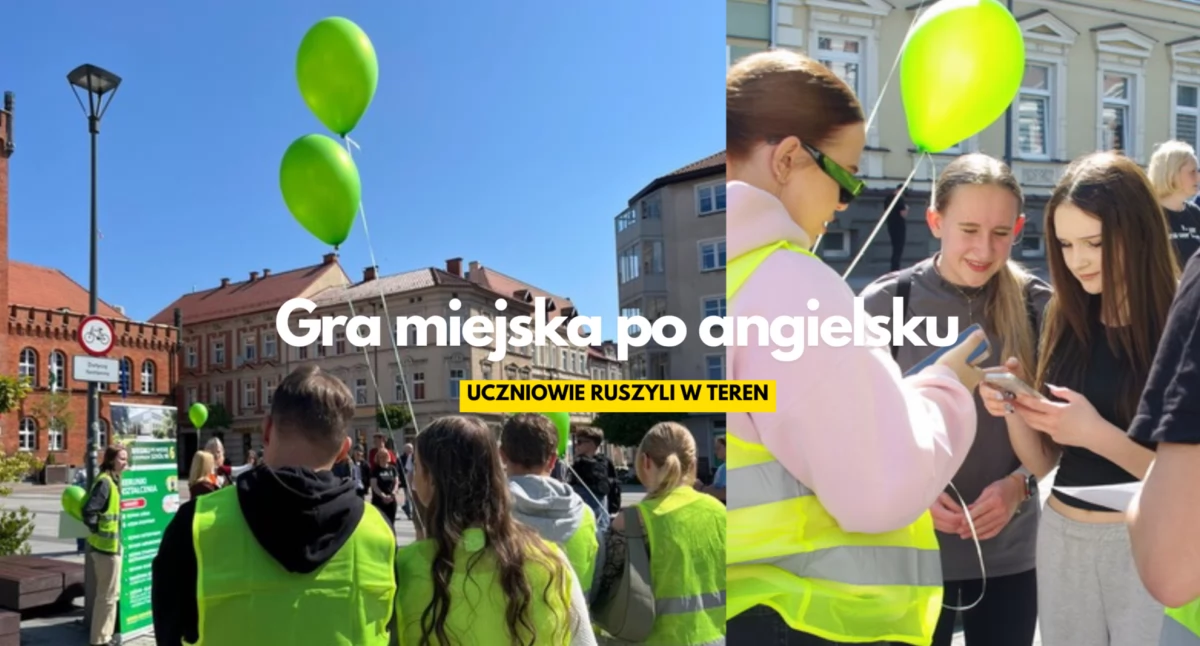 Gra miejska po angielsku. Uczniowie ruszyli w teren