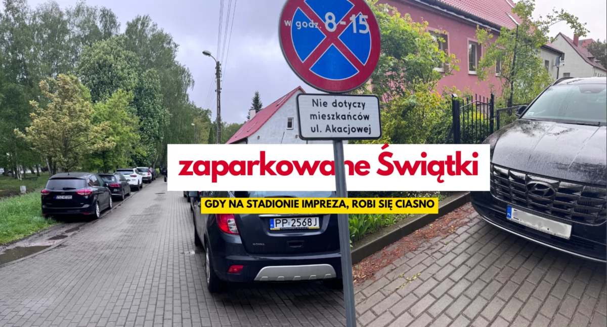 Wjazd zastawiony, chodnik zajęty. Przecież są zawody