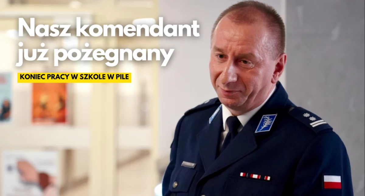 Komendant policji właśnie zakończył pracę. Szkoła w Pile już bez niego