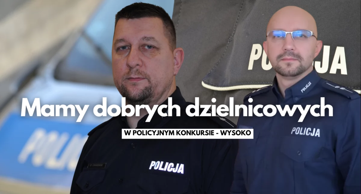Marcin Lewandowski i Radosław Szefner na podium konkursu „Dzielnicowy Roku”