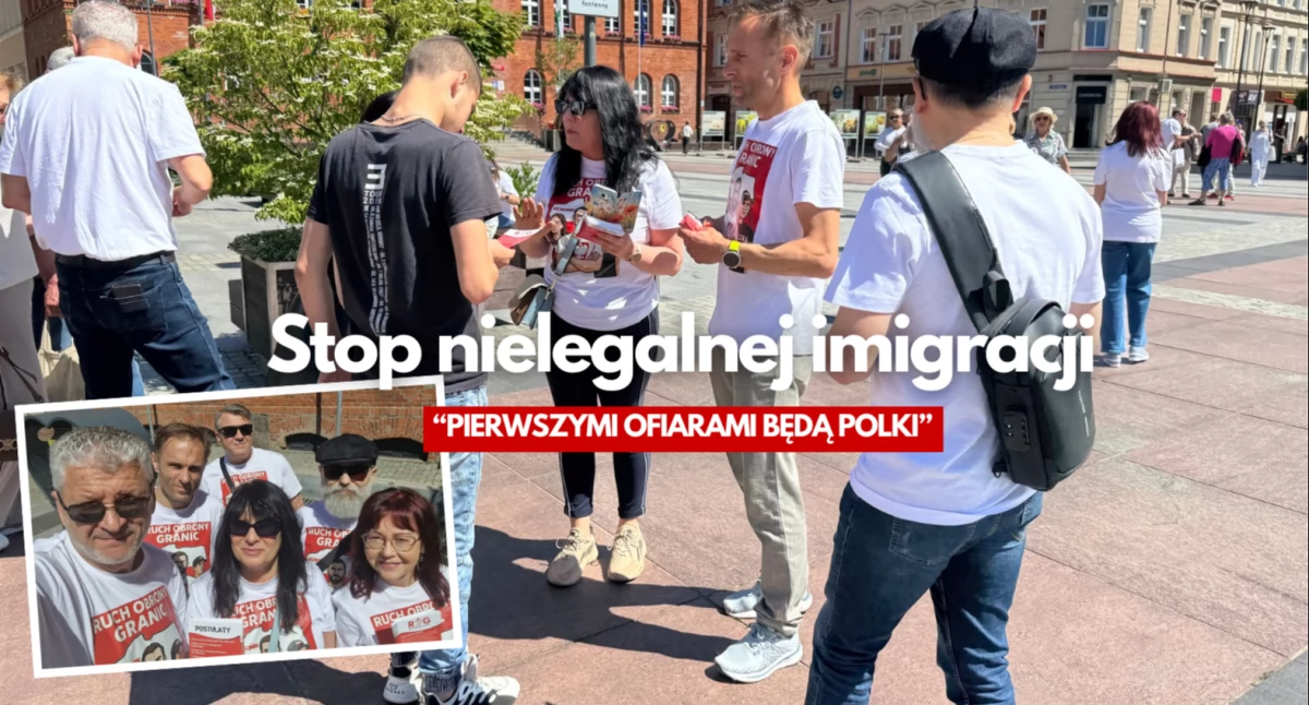 Stop nielegalnej imigracji. Akcja ulotkowa w Szczecinku: „Pierwszymi ofiarami będą Polki”