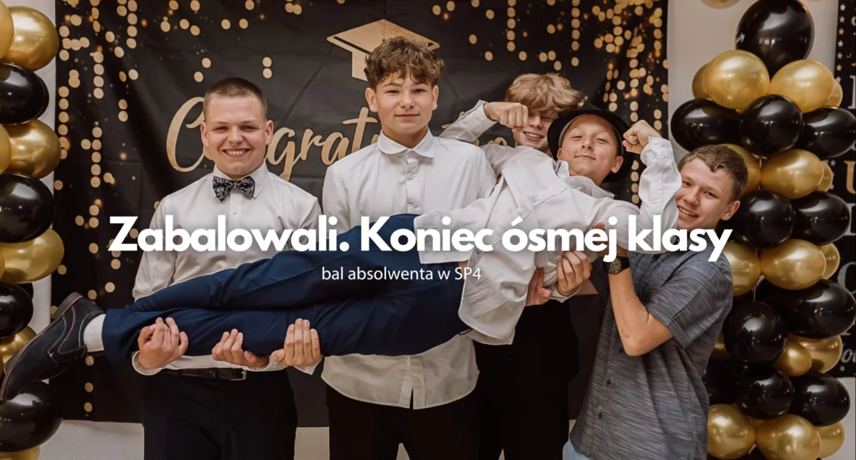 Polonez, łzy ale też i uśmiechy. Ósmoklasiści SP4 pożegnali szkołę balem