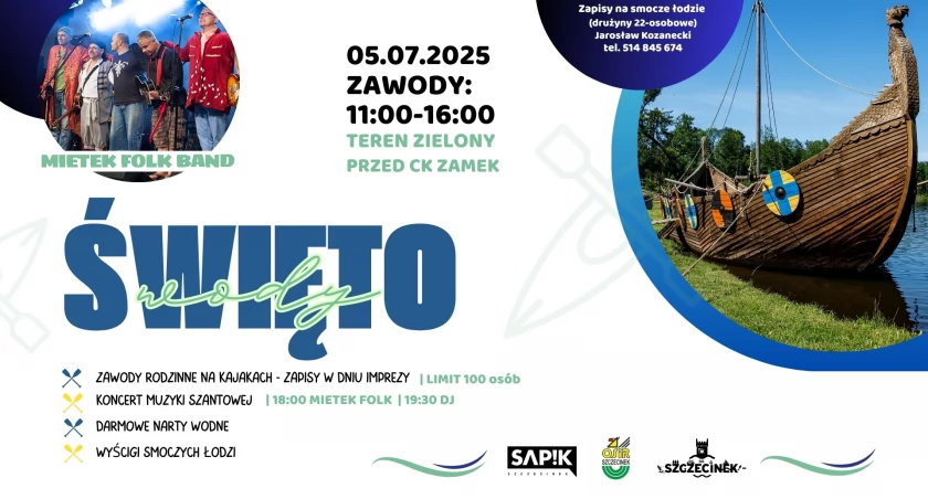 Święto Wody przed zamkiem. Kajaki, smocze łodzie i Mietek Folk