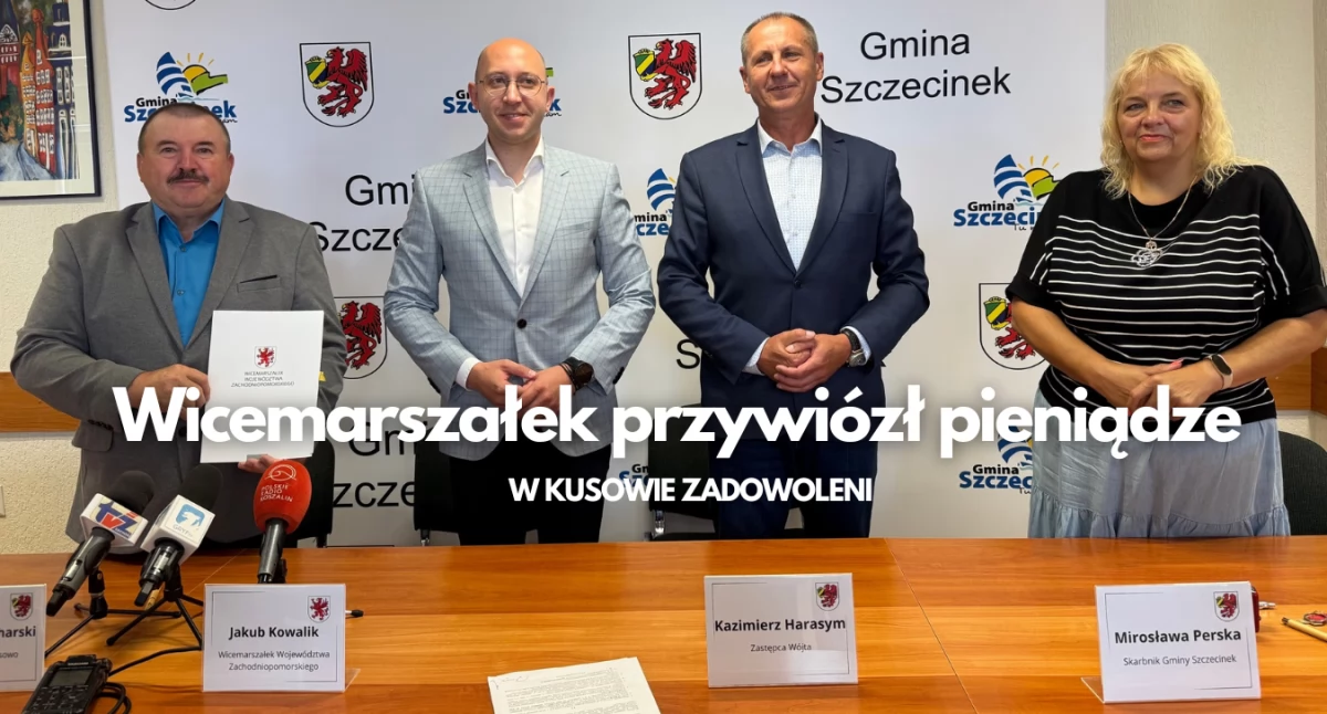 Wicemarszałek przywiózł pieniądze. W Kusowie zadowoleni