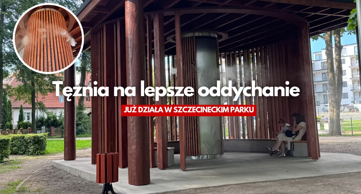 Tężnia solankowa w szczecineckim parku. Już można korzystać z jej właściwości
