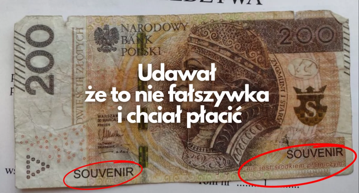 18-latek próbował płacić zabawkowym pieniądzem. Zatrzymała go policja