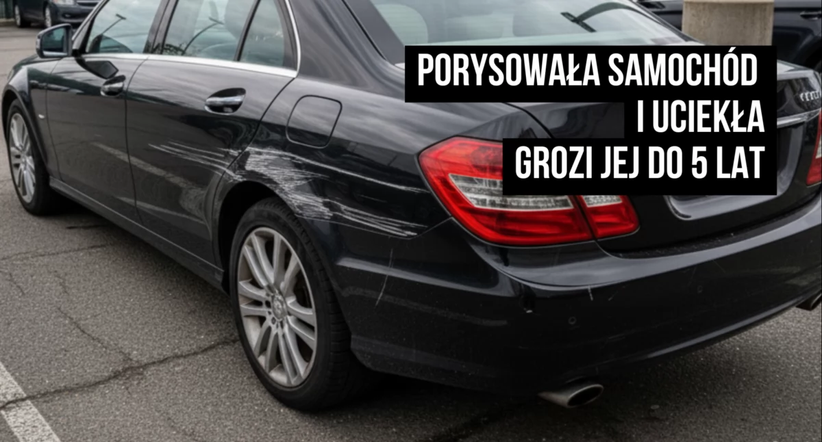 Zarysowany Mercedes, 20 tysięcy strat. Dzielnicowi załatwili sprawę