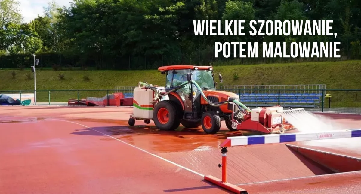 Modernizacja stadionu w Szczecinku. Bieżnia przy ZS 6 z nowymi oznaczeniami