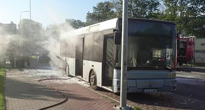 Pożar autobusu w Szczecinku! 