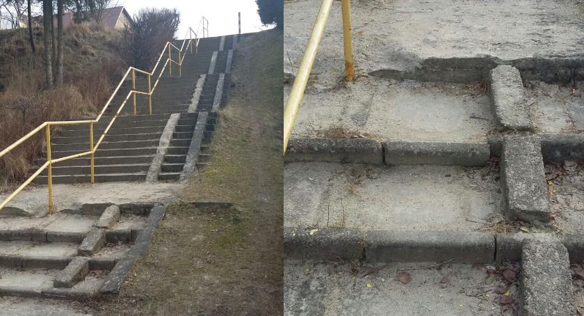 Niebezpieczne schody na Słonecznej czekają na remont [Wrzuć Temat]