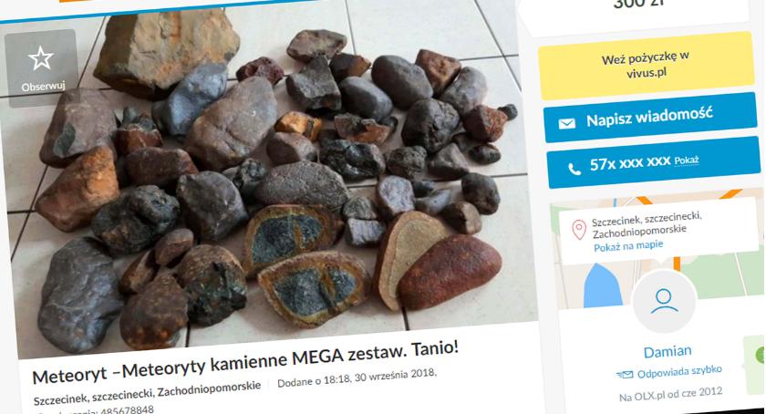 Na sprzedaż meteoryty spod... Szczecinka! 